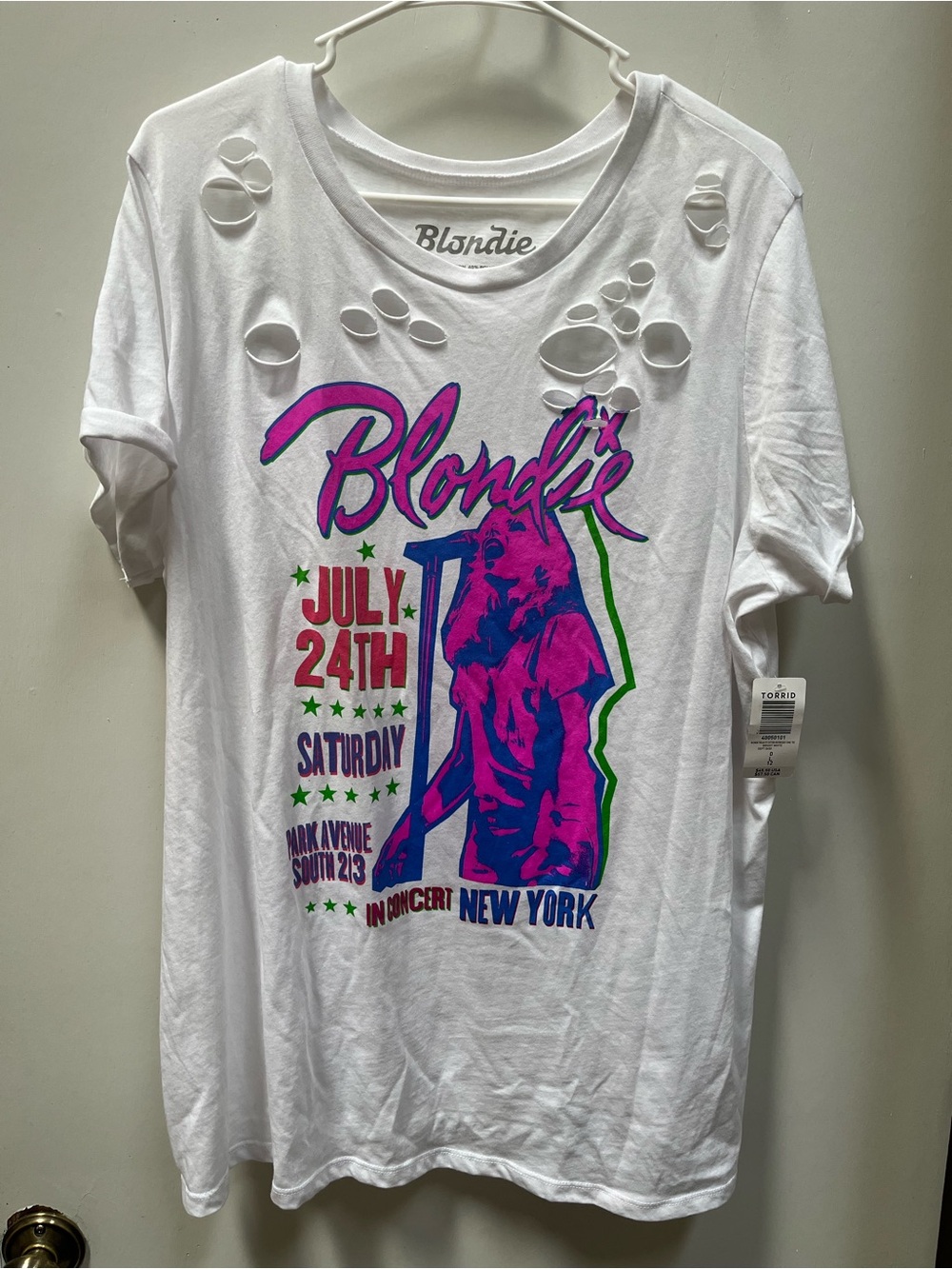TORRID Blondie Relax Fit Distressed Tunic Tee